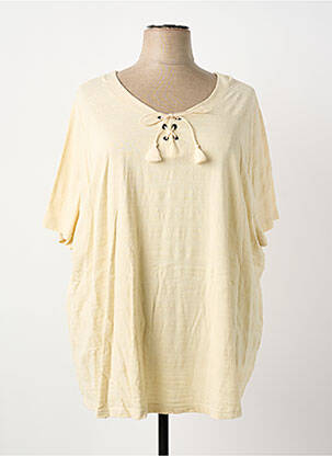 Top stretch manches courtes beige SHEEGO femme