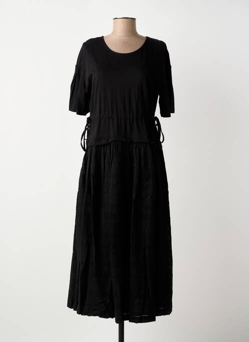 Robe longue manches courtes manches courtes noir !OHO! femme