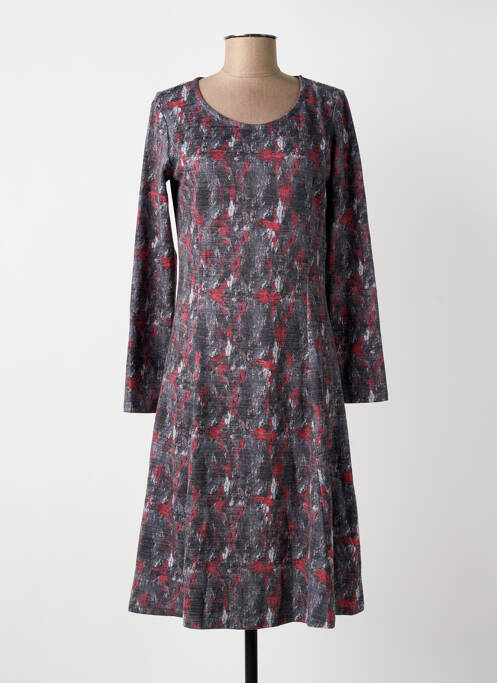Robe mi-longue manches longues manches longues gris DAMART femme