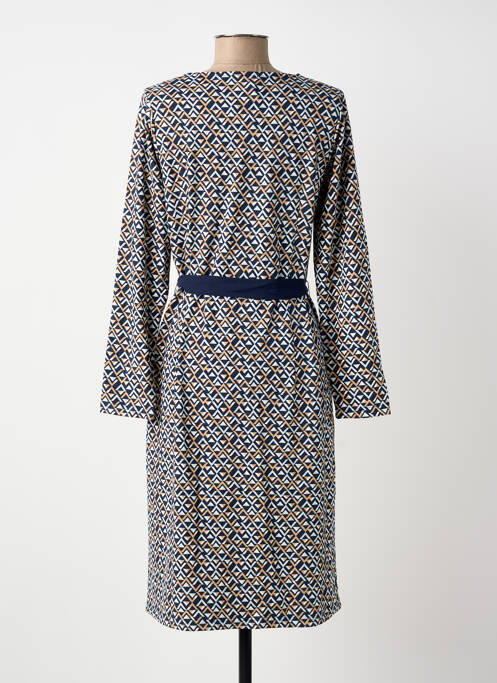 Robe mi-longue manches longues manches longues bleu DAMART femme