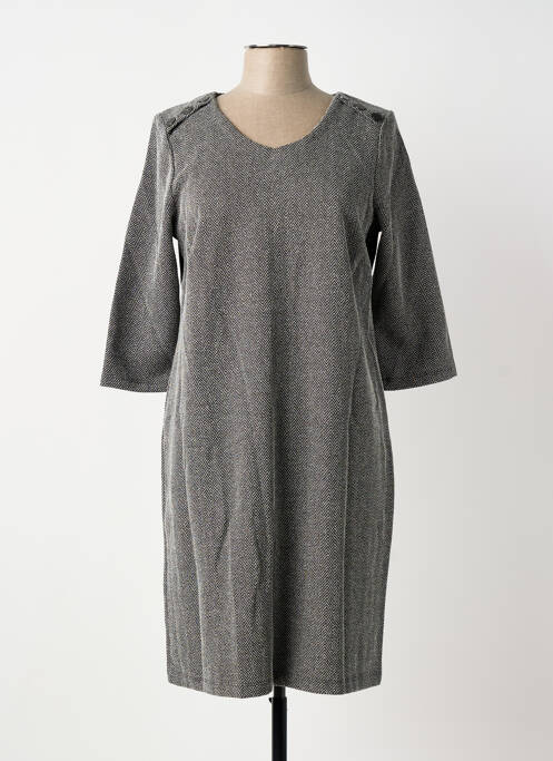 Robe mi-longue manches longues manches longues noir DAMART femme