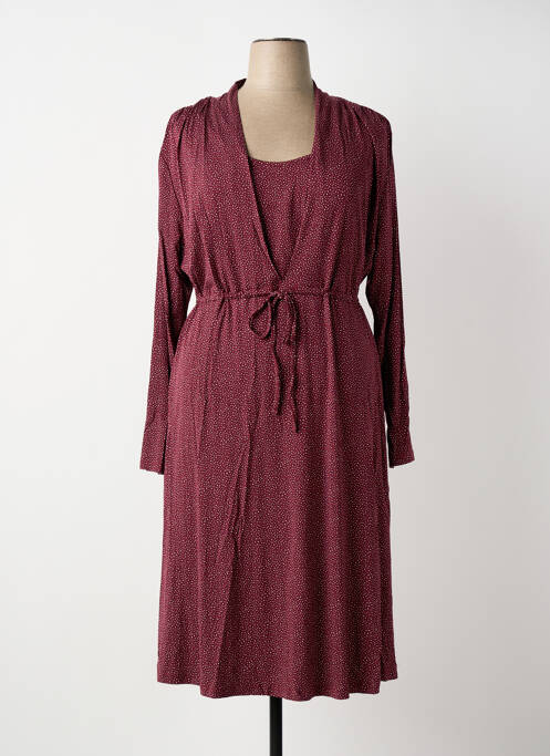 Robe courte manches longues manches longues rouge SHEEGO femme