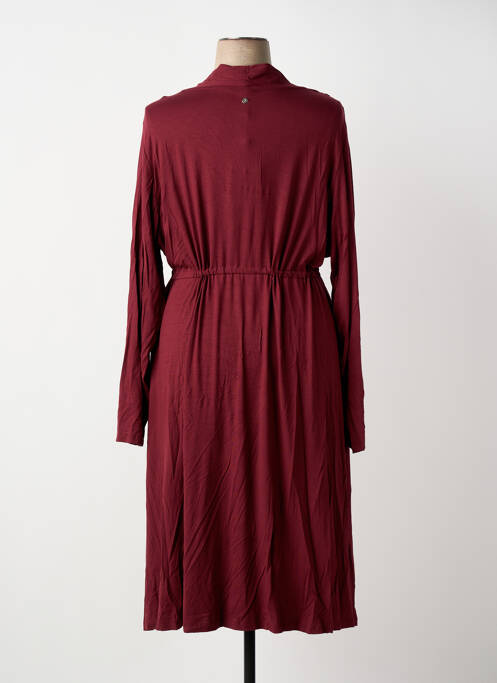Robe mi-longue manches longues manches longues rouge SHEEGO femme