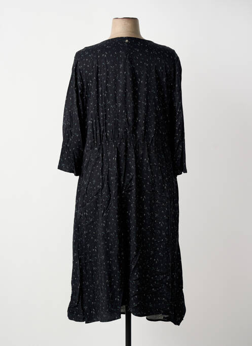 Robe mi-longue manches longues manches longues noir SHEEGO femme
