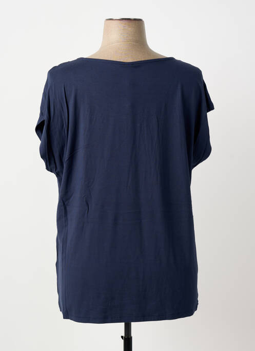 Top tissage jersey manches courtes bleu SHEEGO femme