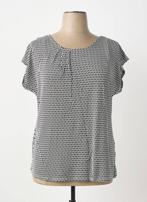 Top tissage jersey manches courtes blanc SHEEGO femme