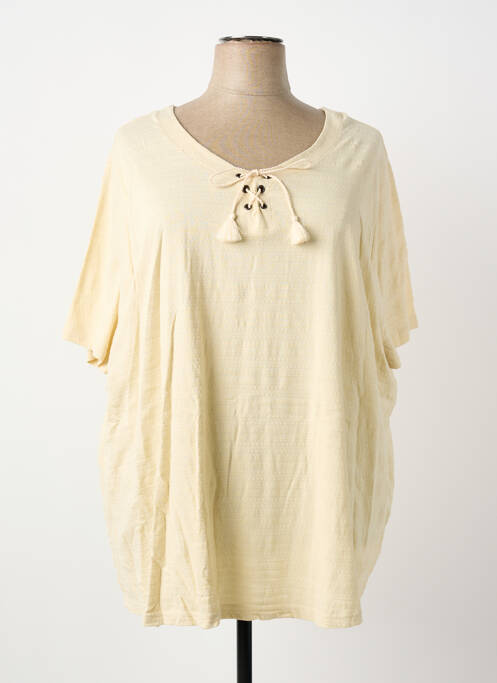 Top stretch manches courtes beige SHEEGO femme