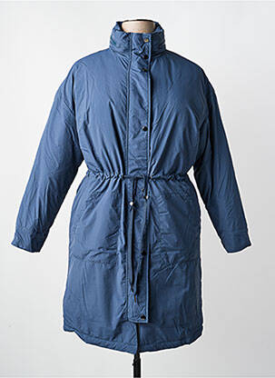 Parka manches longues a capuche bleu SHEEGO femme