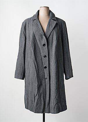 Manteau long coupe droite sans capuche gris SHEEGO femme
