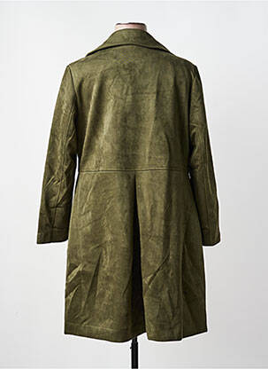 Manteau long coupe cintrée sans capuche vert SHEEGO femme