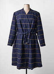 Manteau long coupe cintrée sans capuche bleu SHEEGO femme
