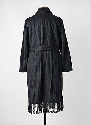 Manteau long coupe cintrée sans capuche noir SHEEGO femme