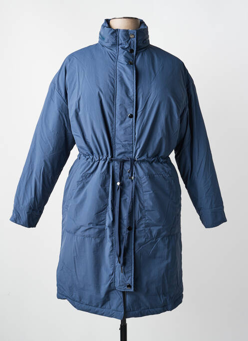 Parka manches longues a capuche bleu SHEEGO femme
