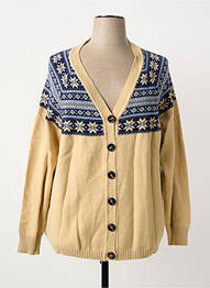 Gilet manches longues stretch beige SHEEGO femme