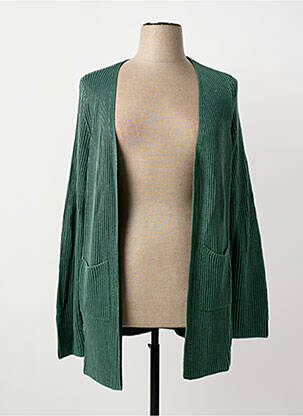 Gilet manches longues stretch vert SHEEGO femme
