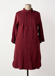Robe mi-longue manches 3/4 manches 3/4 rouge SHEEGO femme