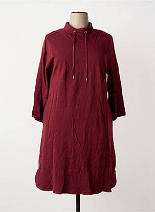 Robe mi-longue manches 3/4 manches 3/4 rouge SHEEGO femme