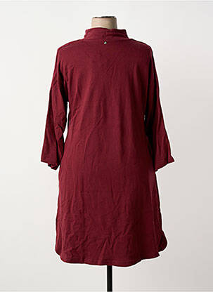 Robe mi-longue manches 3/4 manches 3/4 rouge SHEEGO femme