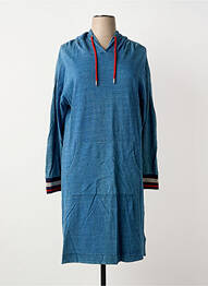 Robe mi-longue manches longues manches longues bleu SHEEGO femme
