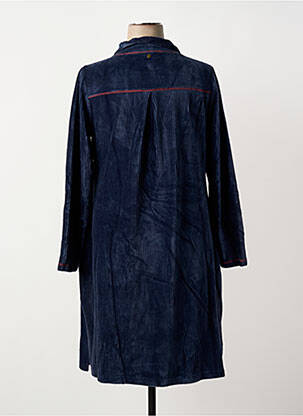 Robe mi-longue manches longues manches longues bleu SHEEGO femme