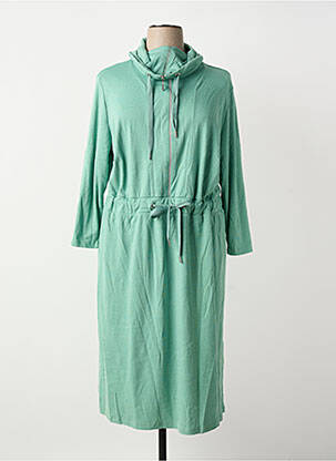 Robe mi-longue manches longues manches longues vert SHEEGO femme