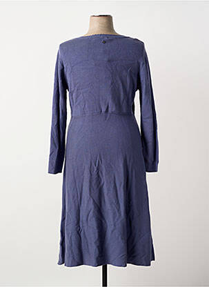 Robe mi-longue manches longues manches longues bleu SHEEGO femme