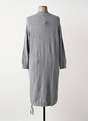Robe pull resserrée sur le bas manches longues gris SHEEGO femme