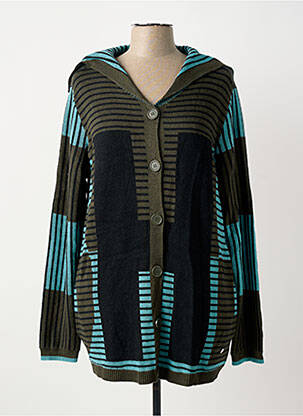 Gilet manches longues coupe cintrée vert SHEEGO femme
