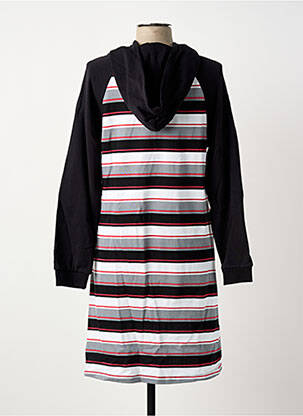 Robe mi-longue manches longues manches longues noir SHEEGO femme