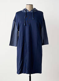 Robe courte manches 3/4 manches 3/4 bleu SHEEGO femme