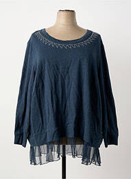 Sweat-shirt stretch manches longues bleu SHEEGO femme