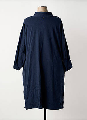 Robe mi-longue manches 3/4 manches 3/4 bleu SHEEGO femme
