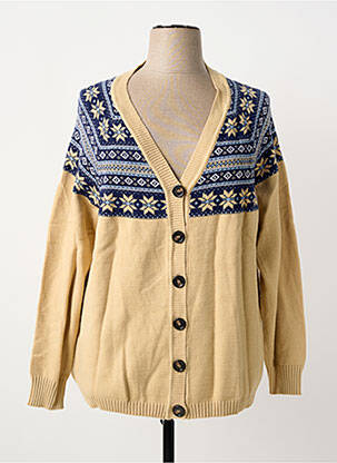 Gilet manches longues beige SHEEGO femme