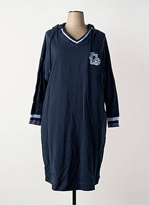 Robe mi-longue manches longues manches longues bleu SHEEGO femme