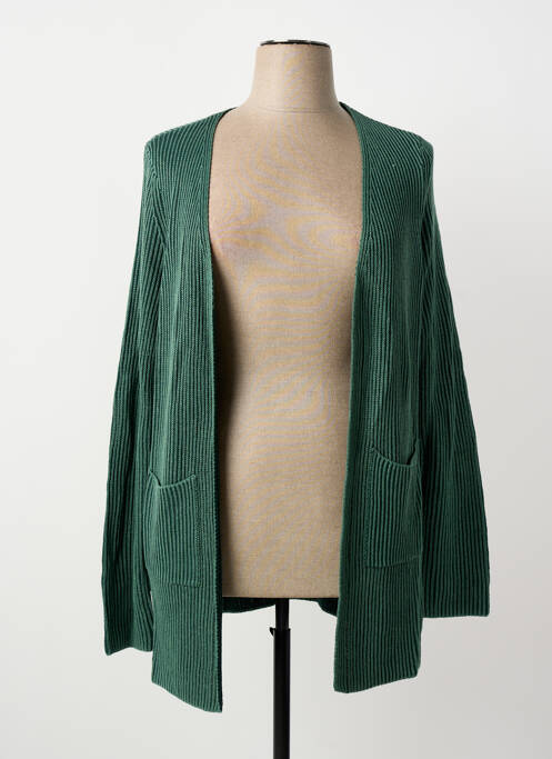 Gilet manches longues stretch vert SHEEGO femme