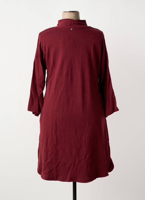Robe mi-longue manches 3/4 manches 3/4 rouge SHEEGO femme
