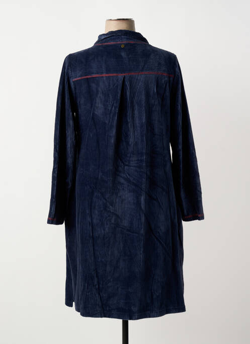 Robe mi-longue manches longues manches longues bleu SHEEGO femme