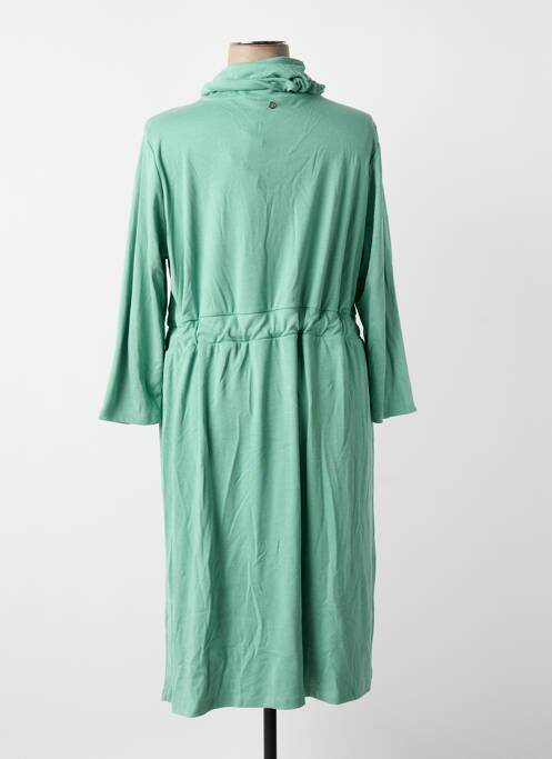 Robe mi-longue manches longues manches longues vert SHEEGO femme