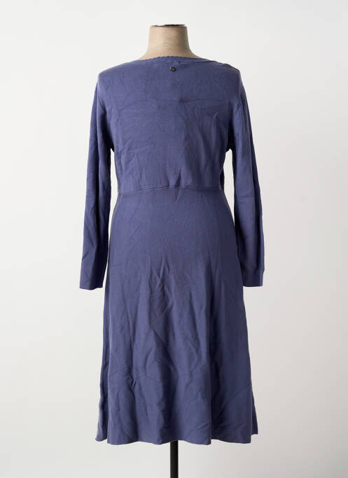 Robe mi-longue manches longues manches longues bleu SHEEGO femme