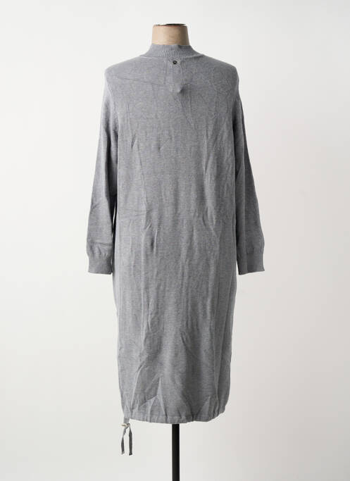 Robe pull tissage chiné manches longues gris SHEEGO femme