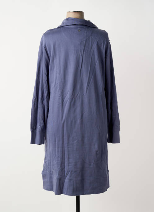 Robe mi-longue manches longues manches longues bleu SHEEGO femme
