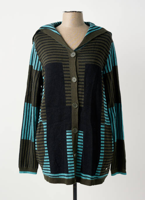 Gilet manches longues coupe cintrée vert SHEEGO femme