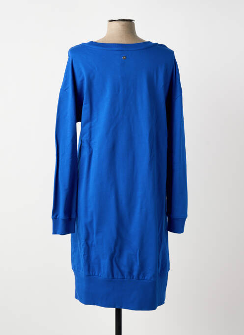 Robe mi-longue manches longues manches longues bleu SHEEGO femme