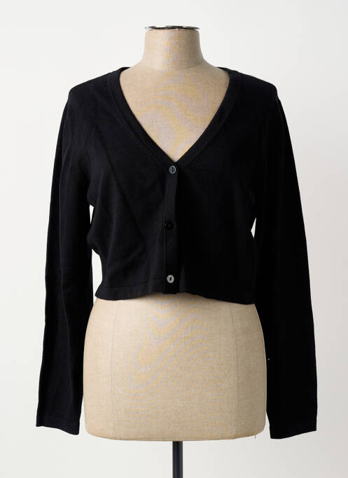 Gilet manches longues resserrée sur le bas noir SHEEGO femme