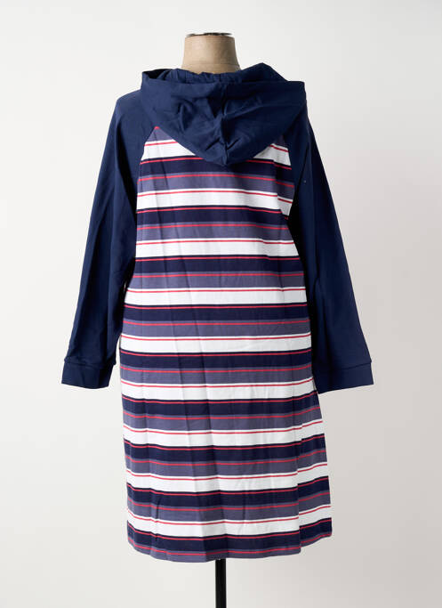 Robe mi-longue manches longues manches longues bleu SHEEGO femme