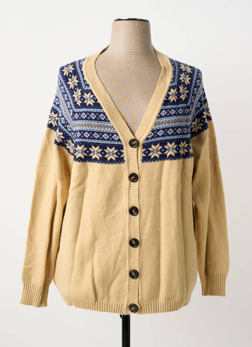 Gilet manches longues beige SHEEGO femme