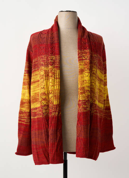 Gilet manches longues rouge SHEEGO femme