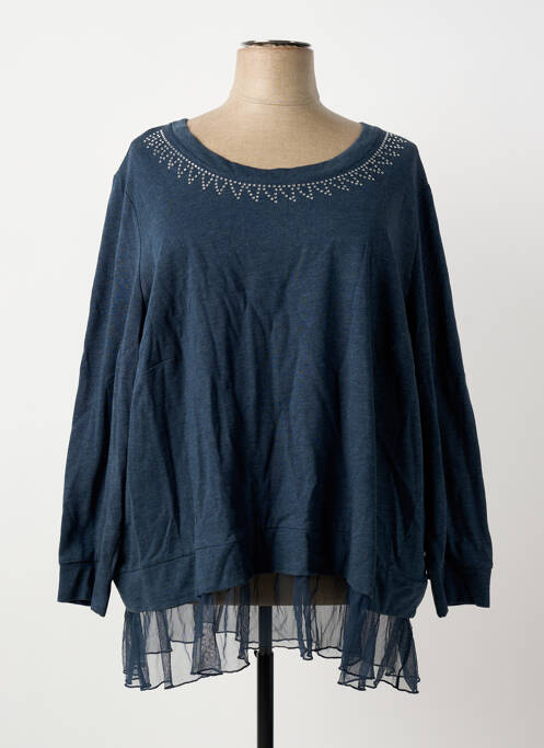 Sweat-shirt bleu SHEEGO femme