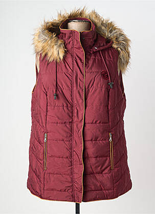 Doudoune poches a capuche rouge SHEEGO femme