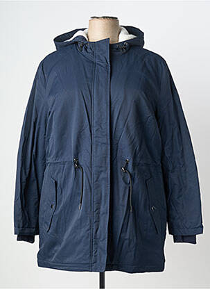 Parka finition intérieure fourrure synthétique a capuche bleu SHEEGO femme